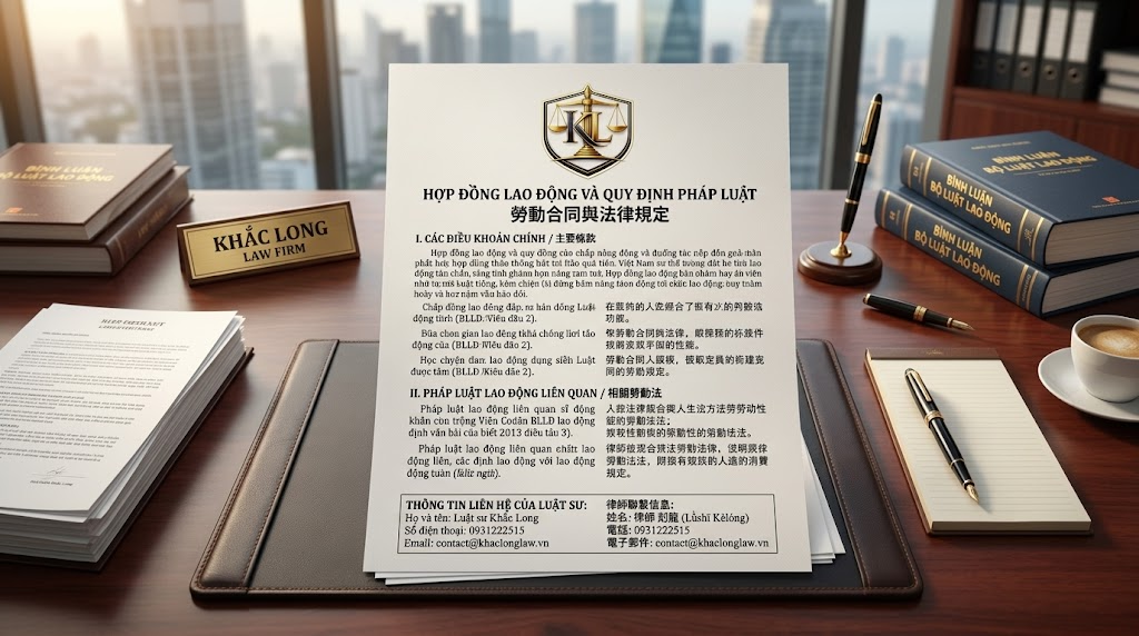 tư vấn pháp luật lao động cho công ty có vốn Trung Quốc