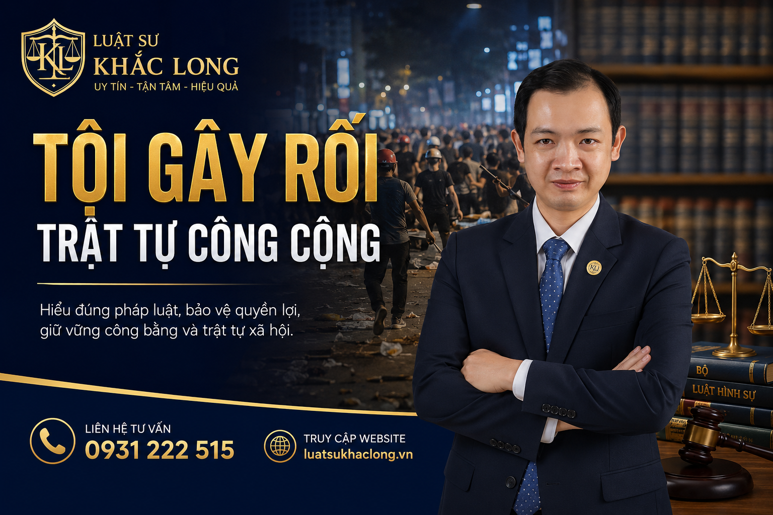 Luật sư bào chữa tội gây rối trật tự công cộng