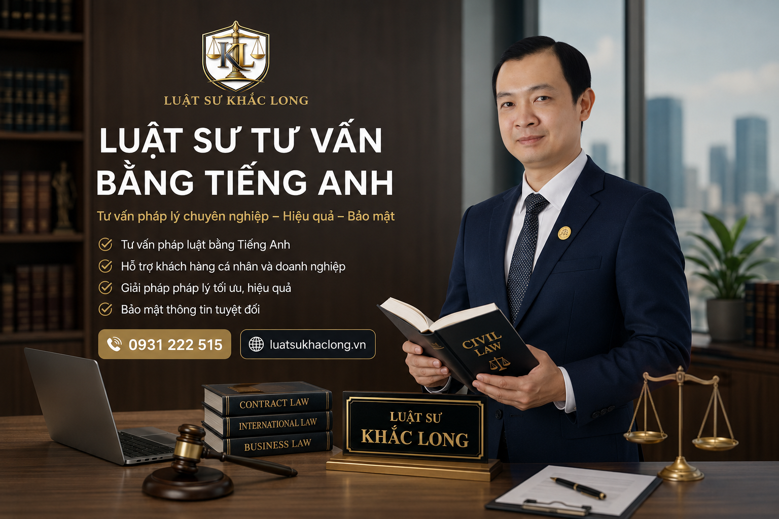 Luật sư tư vấn bằng Tiếng Anh