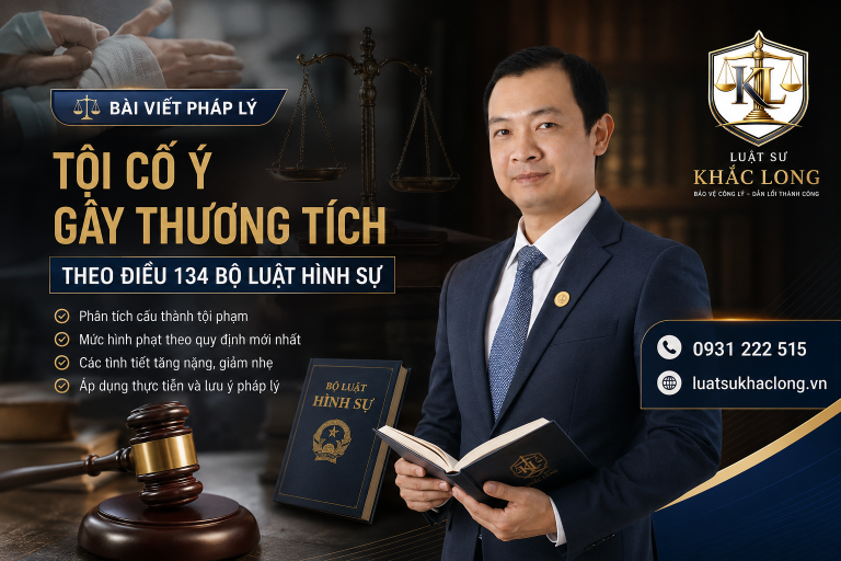 Tội cố ý gây thương tích theo Điều 134 Bộ luật Hình sự