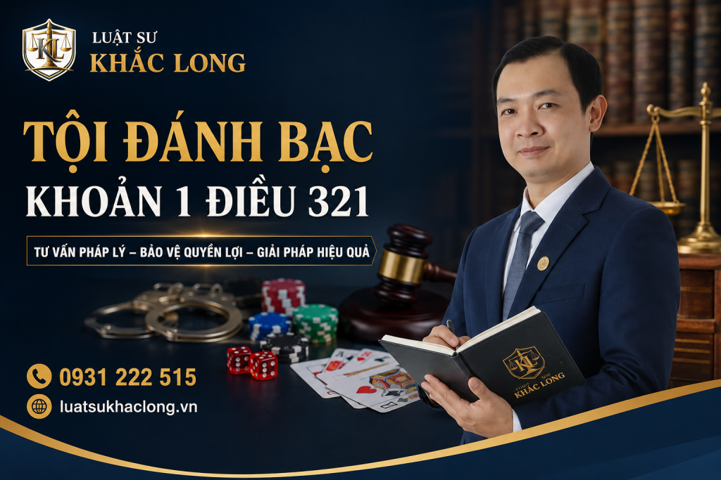 Tội đánh bạc khoản 1 điều 321