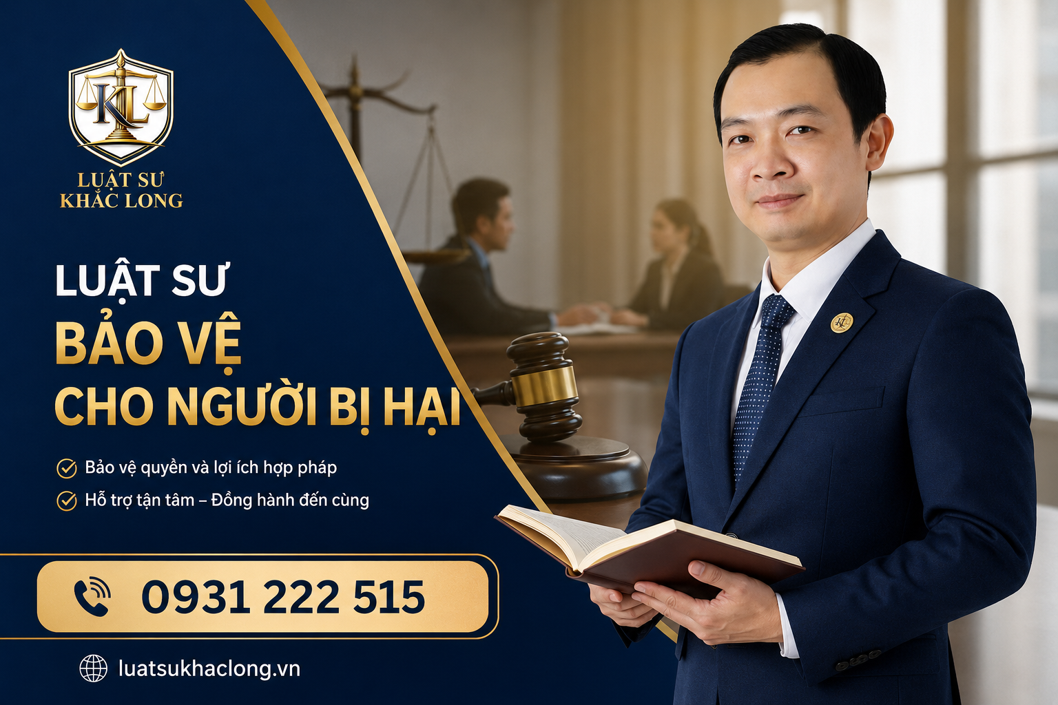 Luật sư bảo vệ cho người bị hại